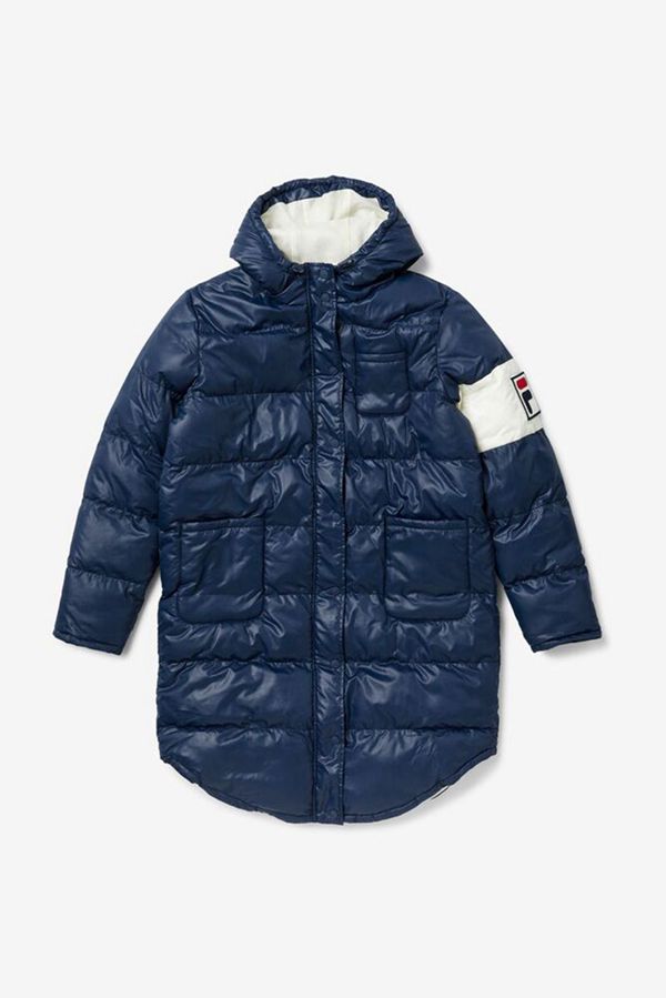 Abrigos Fila Mujer Azul Marino / Rojas - Luisa Quilted Puffer - España 260543CFG